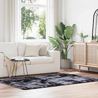vidaXL Ryamatta med lång lugg NAVARRA mörkgrå 130x200 cm polyester