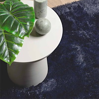 vidaXL Ryamatta med lång lugg NAVARRA marinblå 130x200 cm polyester