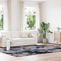 vidaXL Ryamatta med lång lugg NAVARRA mörkgrå 240x340 cm polyester