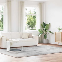 vidaXL Ryamatta med lång lugg NAVARRA ljusgrå 240x340 cm polyester