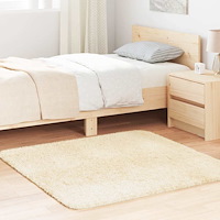vidaXL Ryamatta med lång lugg NAVARRA gräddvit 120x120 cm polyester
