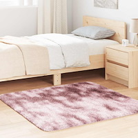 vidaXL Ryamatta med lång lugg NAVARRA dammig rosa 120x120 cm polyester