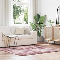 vidaXL Ryamatta med lång lugg NAVARRA dammig rosa 160x160 cm polyester