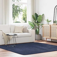 vidaXL Ryamatta med lång lugg NAVARRA marinblå 200x200 cm polyester