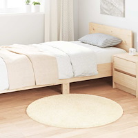 vidaXL Ryamatta med lång lugg NAVARRA gräddvit 100x100 cm polyester