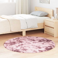 vidaXL Ryamatta med lång lugg NAVARRA dammig rosa 120x120 cm polyester