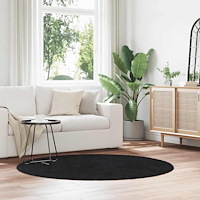 vidaXL Ryamatta med lång lugg NAVARRA svart 160x160 cm polyester