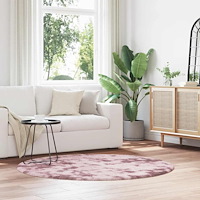 vidaXL Ryamatta med lång lugg NAVARRA dammig rosa 160x160 cm polyester