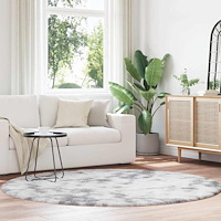vidaXL Ryamatta med lång lugg NAVARRA ljusgrå 200x200 cm polyester