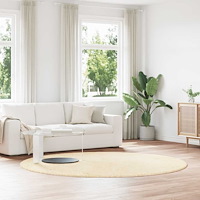 vidaXL Ryamatta med lång lugg NAVARRA gräddvit 240x240 cm polyester