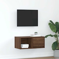 vidaXL TV-bänk brun ek 60x31x25,5 cm konstruerat trä