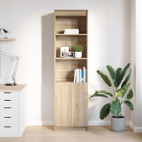 vidaXL Highboard Sonoma ek 50x35x180 cm konstruerat trä