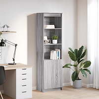 vidaXL Highboard grå sonoma 50x35x180 cm konstruerat trä