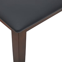 vidaXL Bänk 110 cm brunt massivt trä gummi