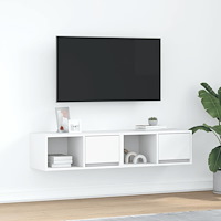 vidaXL TV-bänkar 2 st vit 60x31x25,5 cm konstruerat trä