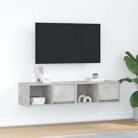 vidaXL TV-bänkar 2 st betonggrå 60x31x25,5 cm konstruerat trä