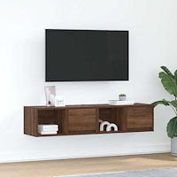 vidaXL TV-bänkar 2 st brun ek 60x31x25,5 cm konstruerat trä