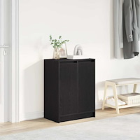 vidaXL Skoskåp svart ek 57x34x76 cm konstruerat trä