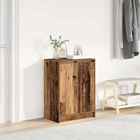 vidaXL Skoskåp gammalt trä 57x34x76 cm konstruerat trä
