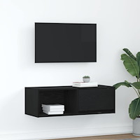 vidaXL TV-bänk svart ek 80x31x25,5 cm konstruerat trä