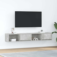 vidaXL TV-bänkar 2 st betonggrå 80x31x25,5 cm konstruerat trä
