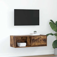 vidaXL TV-bänk rökt ek 80x31x25,5 cm konstruerat trä