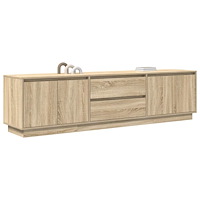 vidaXL TV-bänk med LED-lampor sonoma ek 193,5x41x50 cm