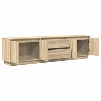vidaXL TV-bänk med LED-lampor sonoma ek 193,5x41x50 cm