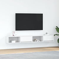 vidaXL TV-bänkar 2 st vit 100x31x25,5 cm konstruerat trä