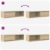 vidaXL TV-bänk sonoma ek 100x31x25,5 cm konstruerat trä