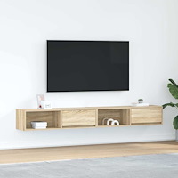 vidaXL TV-bänkar 2 st Sonoma ek 100x31x25,5 cm konstruerat trä