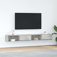 vidaXL TV-bänkar 2 st betonggrå 100x31x25,5 cm konstruerat trä