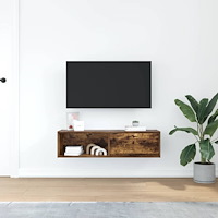 vidaXL TV-bänk rökt ek 100x31x25,5 cm konstruerat trä