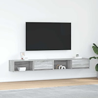 vidaXL TV-bänkar 2 st grå Sonoma 100x31x25,5 cm konstruerat trä