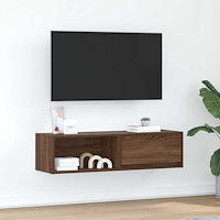 vidaXL TV-bänk brun ek 100x31x25,5 cm konstruerat trä