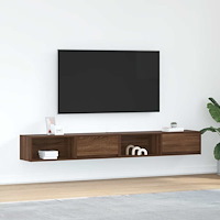 vidaXL TV-bänkar 2 st brun ek 100x31x25,5 cm konstruerat trä
