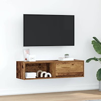 vidaXL TV-bänk gammalt trä 100x31x25,5 cm konstruerat trä