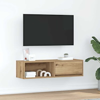 vidaXL TV-bänk hantverksmässig ek 100x31x25,5 cm konstruerat trä