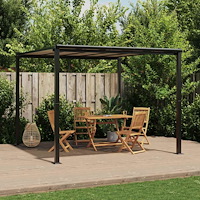 vidaXL Lusthus antracit 3x3 m aluminium