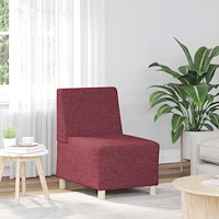 vidaXL Soffstol utan armstöd vinröd 55 cm tyg