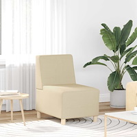 vidaXL Soffstol gräddvit 55 cm tyg