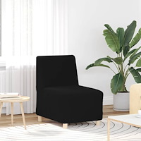 vidaXL Soffstol svart 55 cm lockigt ullliknande tyg