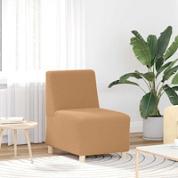vidaXL Soffstol beige 55 cm lockigt ullliknande tyg