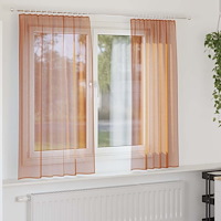 vidaXL Voile gardiner med öglor 2 st terrakotta 140x140 cm