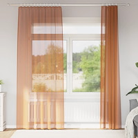 vidaXL Voile gardiner med öglor 2 st terrakotta 140x245 cm