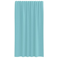 vidaXL Voile gardiner med öglor 2 st, turkos 140x175 cm