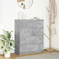 vidaXL Skänk i betong grå 80x35x99 cm konstruerat trä