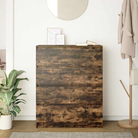 vidaXL Skänk rökt ek 80x35x99 cm konstruerat trä