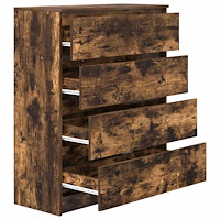 vidaXL Skänk rökt ek 80x35x99 cm konstruerat trä