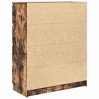 vidaXL Skänk rökt ek 80x35x99 cm konstruerat trä